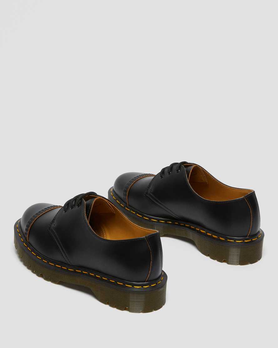 schwarze dr. martens 1461 bex zehenkappe vintage herren oxford schuhe