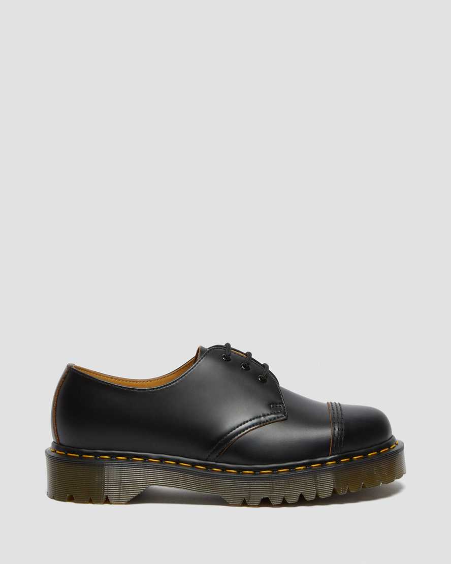 schwarze dr. martens 1461 bex zehenkappe vintage herren oxford schuhe