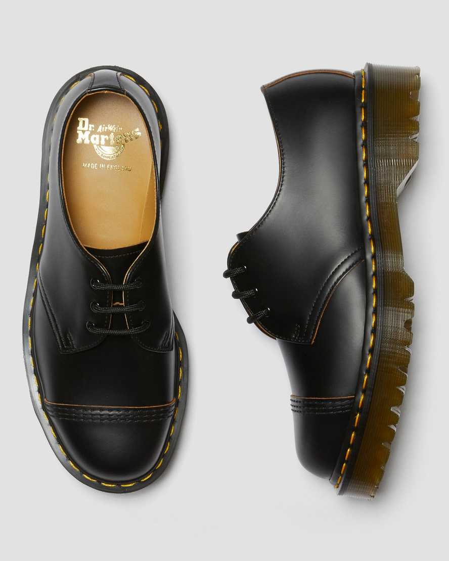 schwarze dr. martens 1461 bex zehenkappe vintage herren oxford schuhe