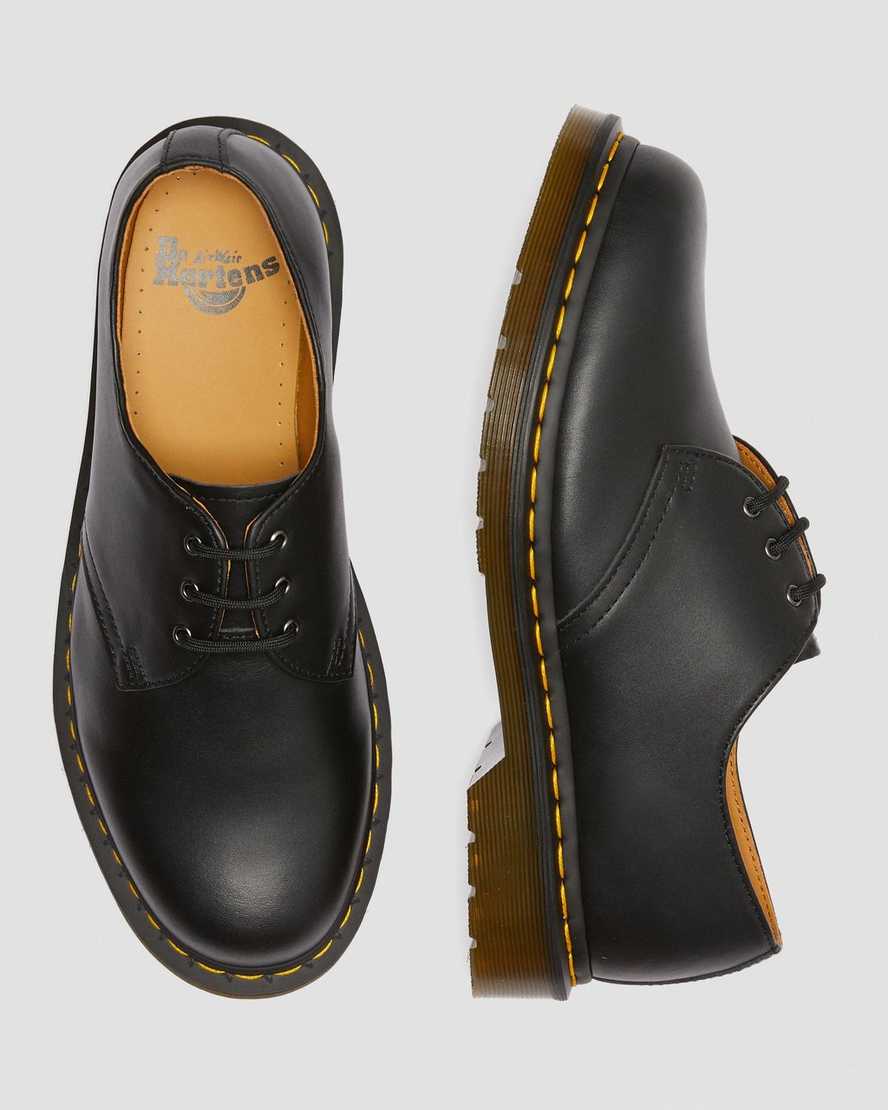 schwarze dr. martens 1461 nappa herren-oxfordschuhe