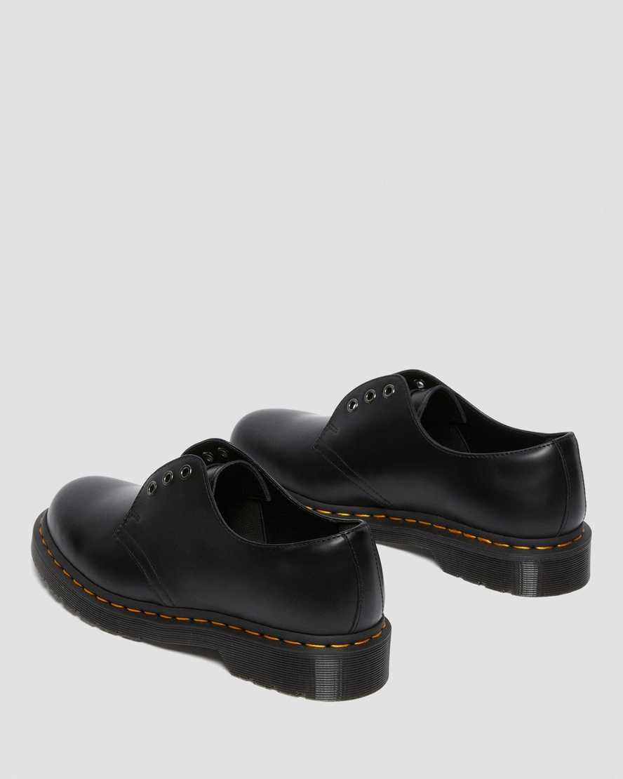 schwarze dr. martens 1461 elastic smooth herren-oxfordschuhe