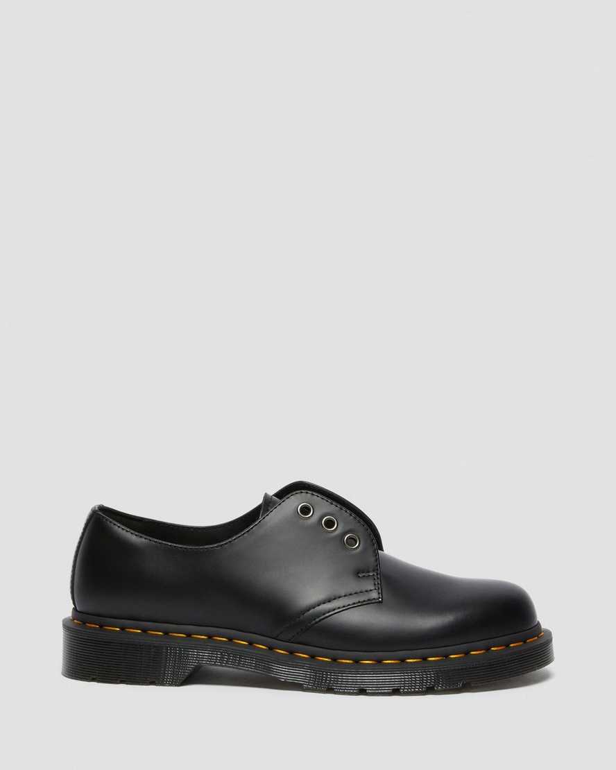 schwarze dr. martens 1461 elastic smooth herren-oxfordschuhe