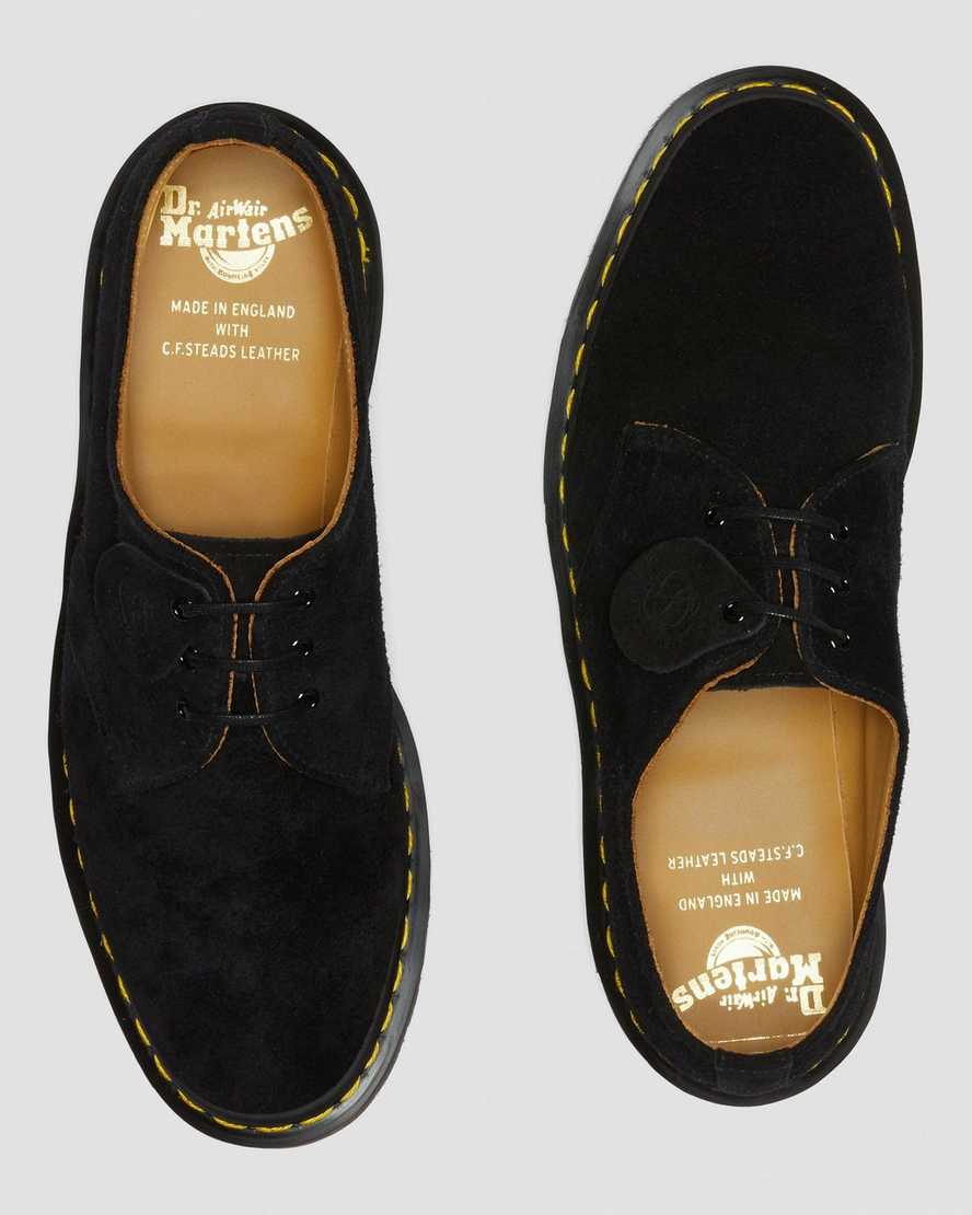 schwarze dr. martens 1461 herren-oxfordschuhe hergestellt in england