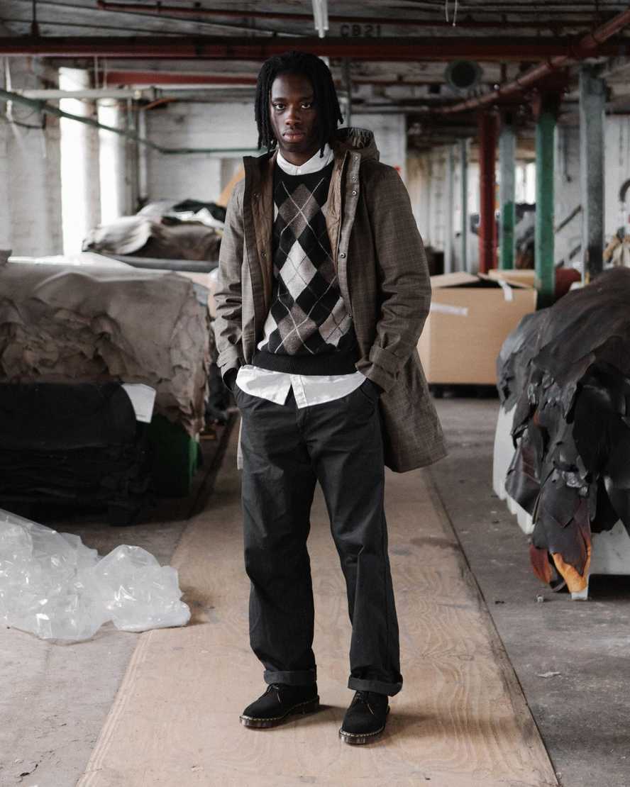 schwarze dr. martens 1461 herren-oxfordschuhe hergestellt in england