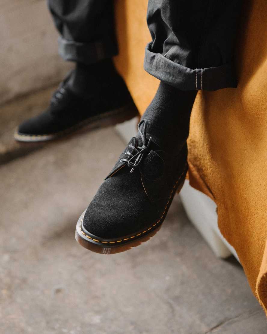 schwarze dr. martens 1461 herren-oxfordschuhe hergestellt in england