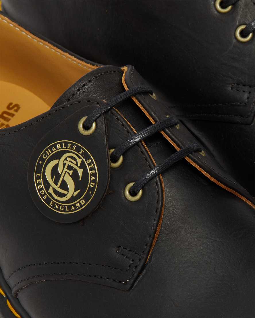 schwarze dr. martens 1461 classic oil herren-oxfordschuhe