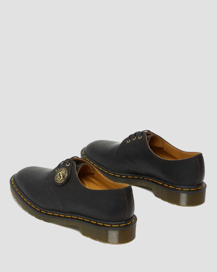 schwarze dr. martens 1461 classic oil herren-oxfordschuhe