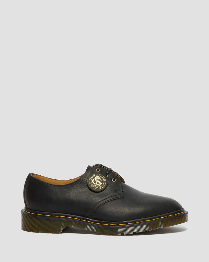 schwarze dr. martens 1461 classic oil herren-oxfordschuhe