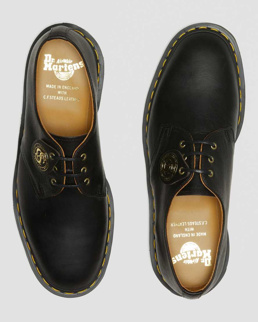 schwarze dr. martens 1461 classic oil herren-oxfordschuhe
