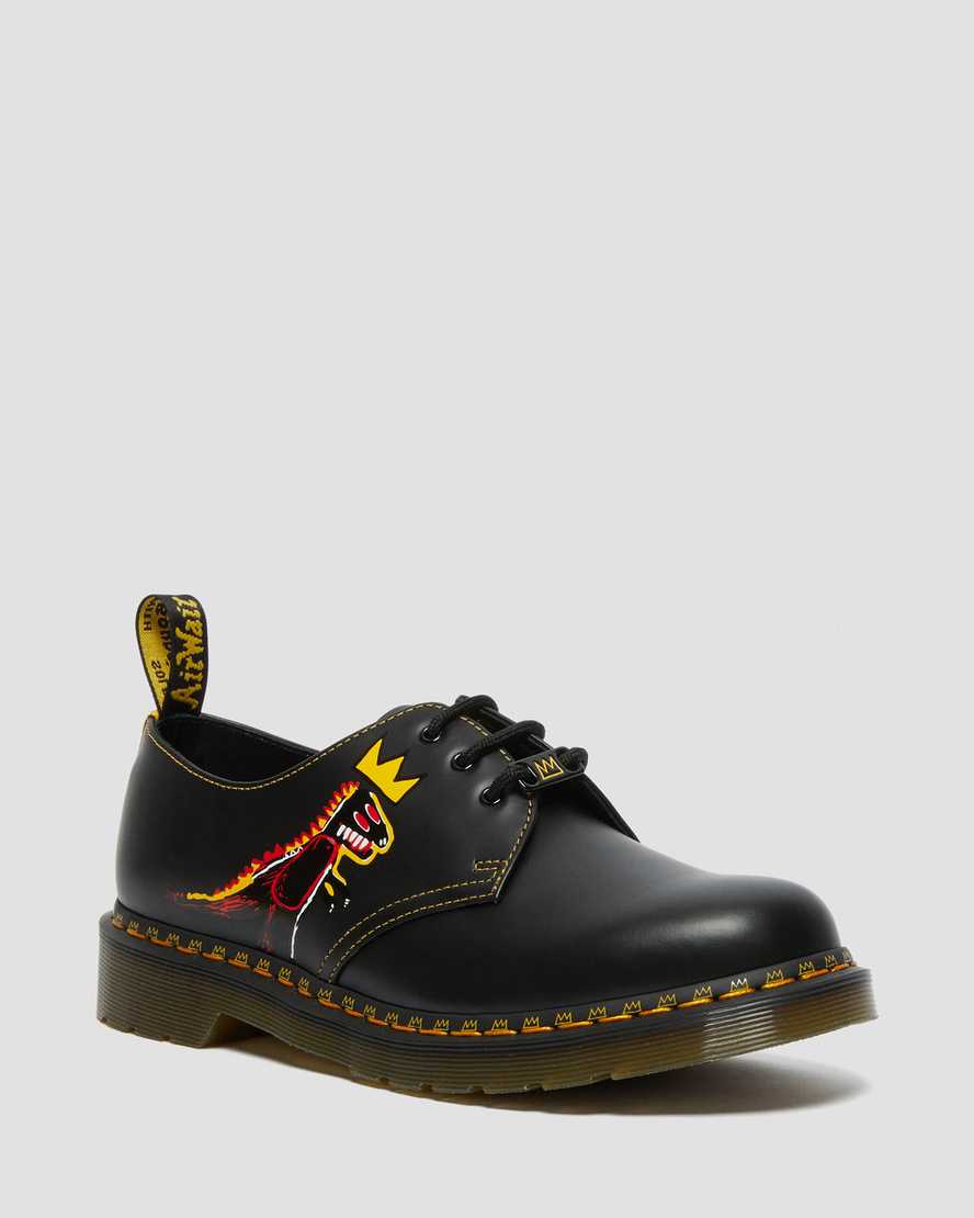 schwarze dr. martens 1461 basquiat herren-oxfordschuhe