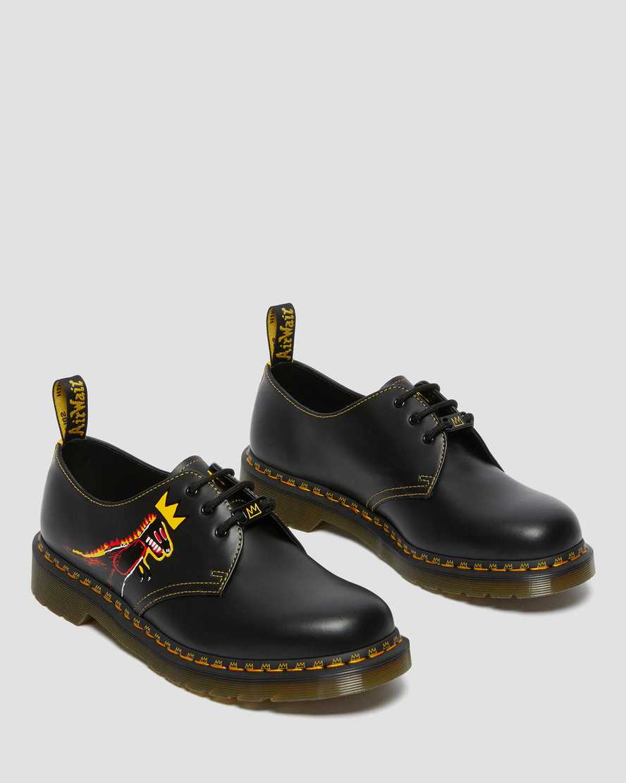 schwarze dr. martens 1461 basquiat herren-oxfordschuhe