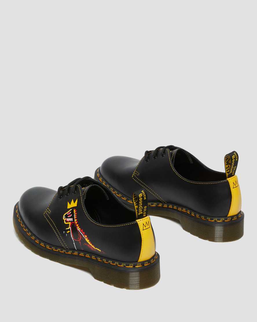schwarze dr. martens 1461 basquiat herren-oxfordschuhe