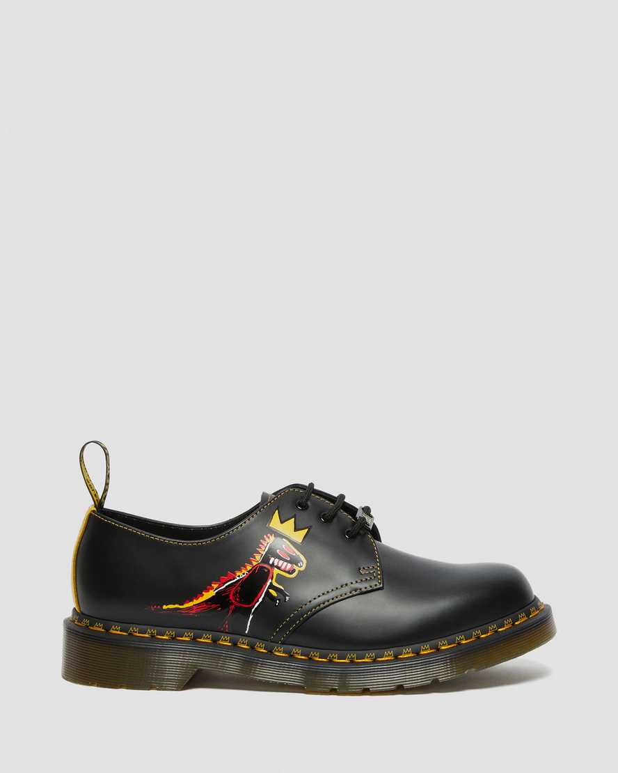 schwarze dr. martens 1461 basquiat herren-oxfordschuhe