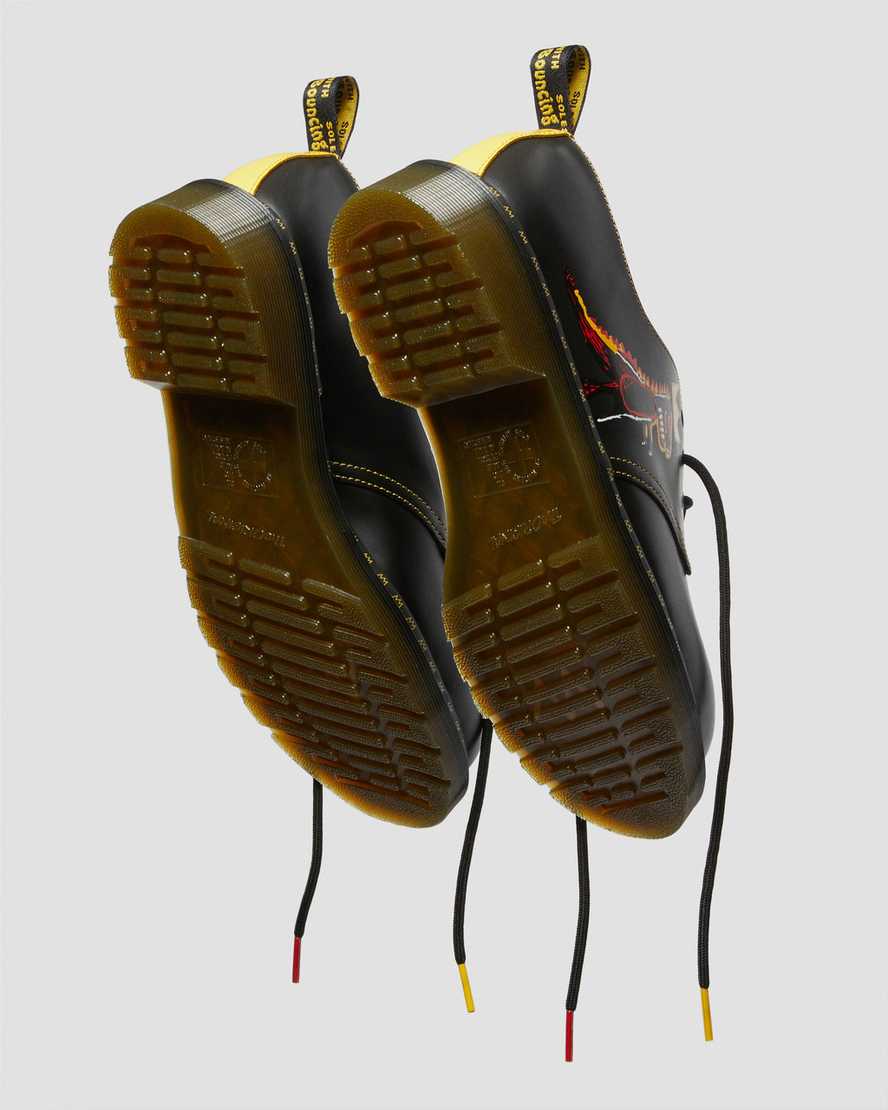 schwarze dr. martens 1461 basquiat herren-oxfordschuhe