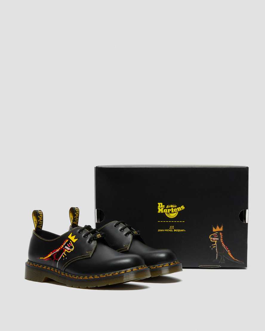 schwarze dr. martens 1461 basquiat herren-oxfordschuhe