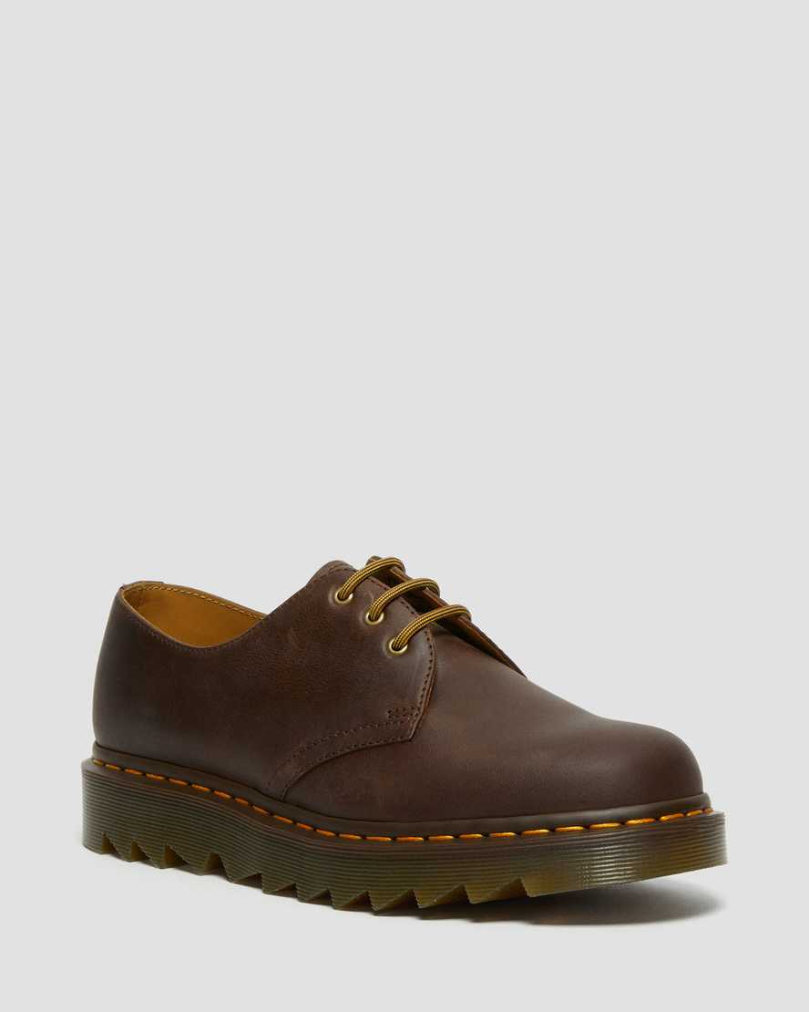 braune dr. martens 1461 ziggy herren-oxfordschuhe