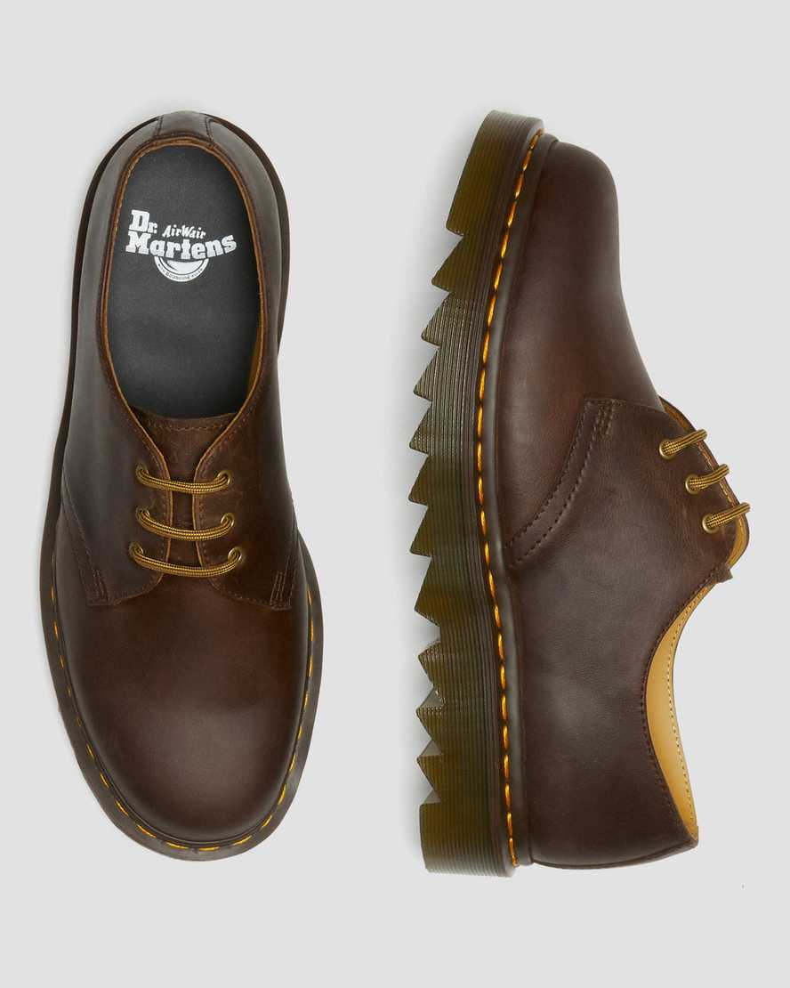 braune dr. martens 1461 ziggy herren-oxfordschuhe