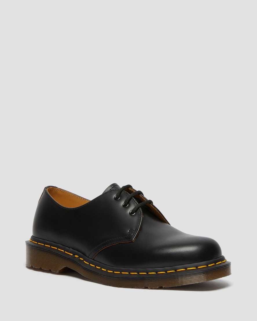 schwarze dr. martens 1461 vintage herren-oxfordschuhe hergestellt in england