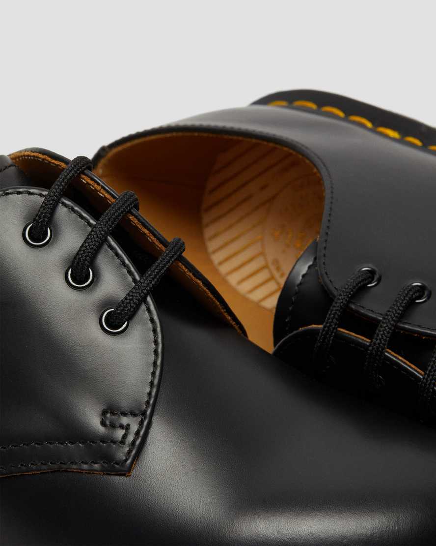 schwarze dr. martens 1461 vintage herren-oxfordschuhe hergestellt in england