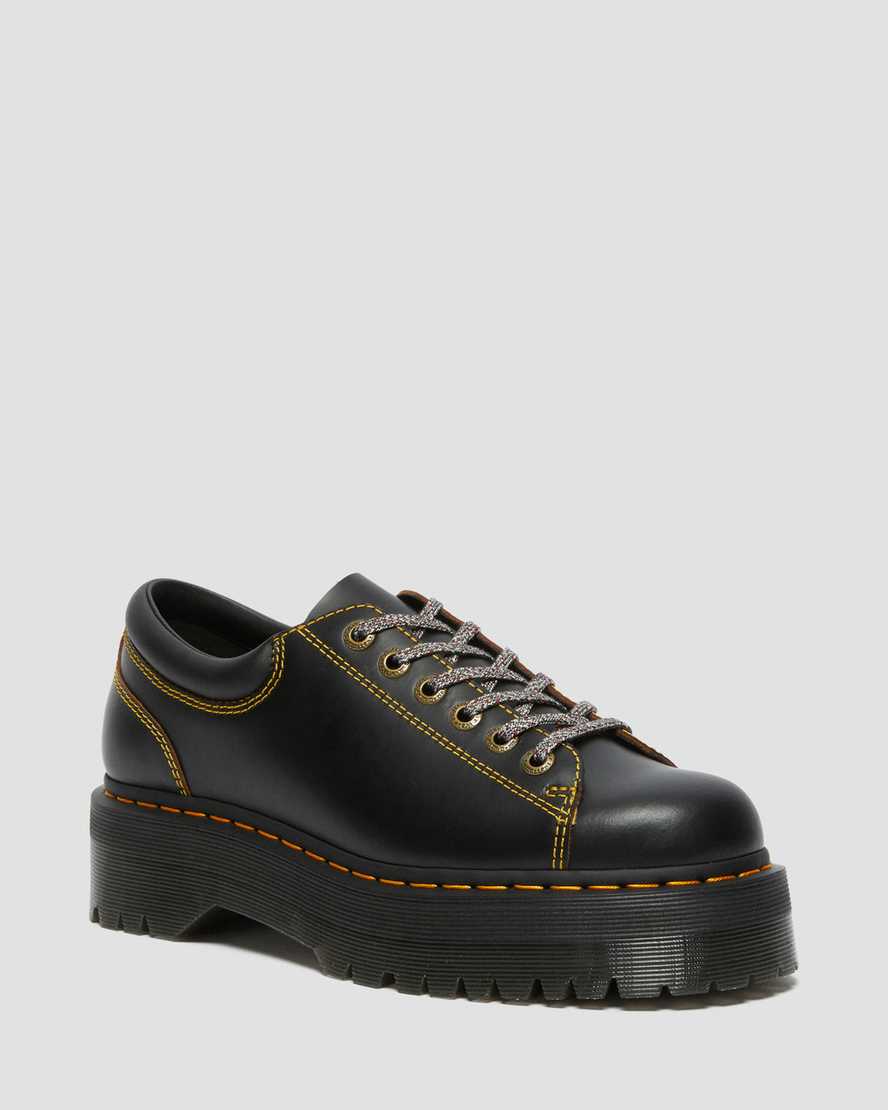 schwarze dr. martens collier schnürschuhe für herren mit plateausohle