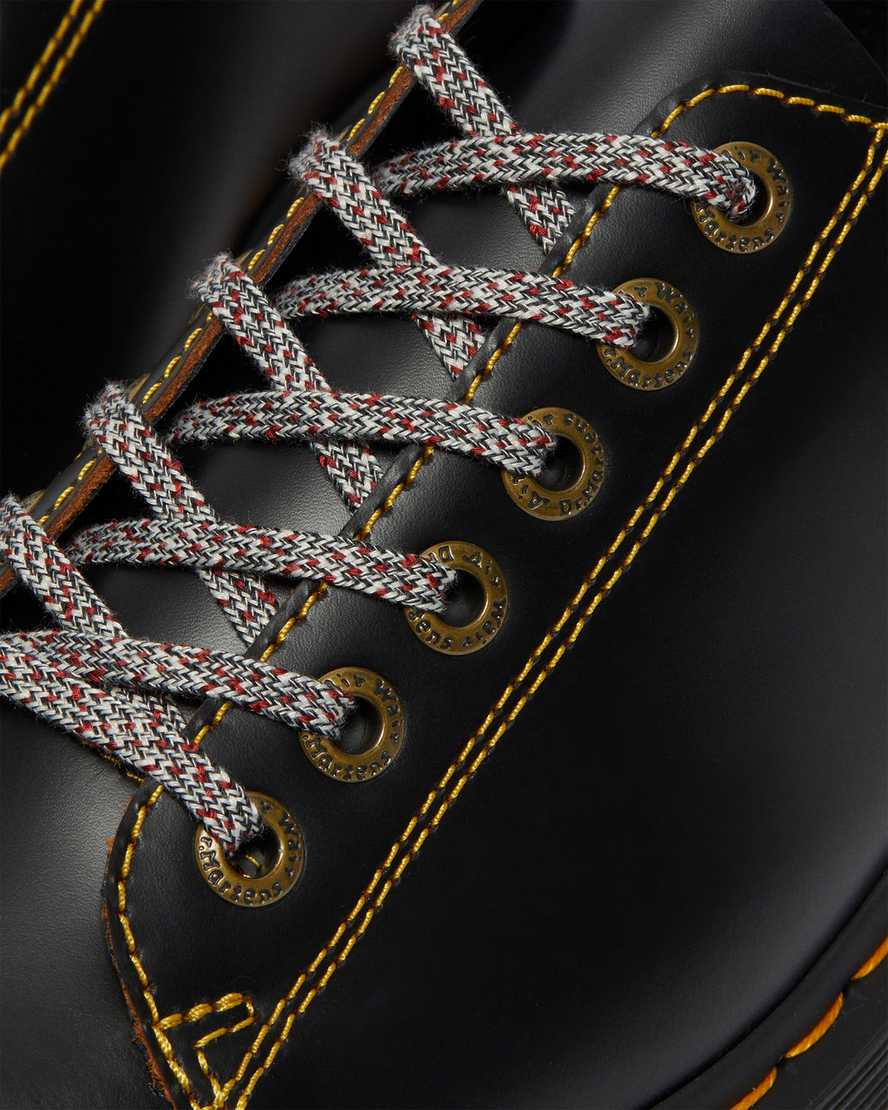schwarze dr. martens collier schnürschuhe für herren mit plateausohle