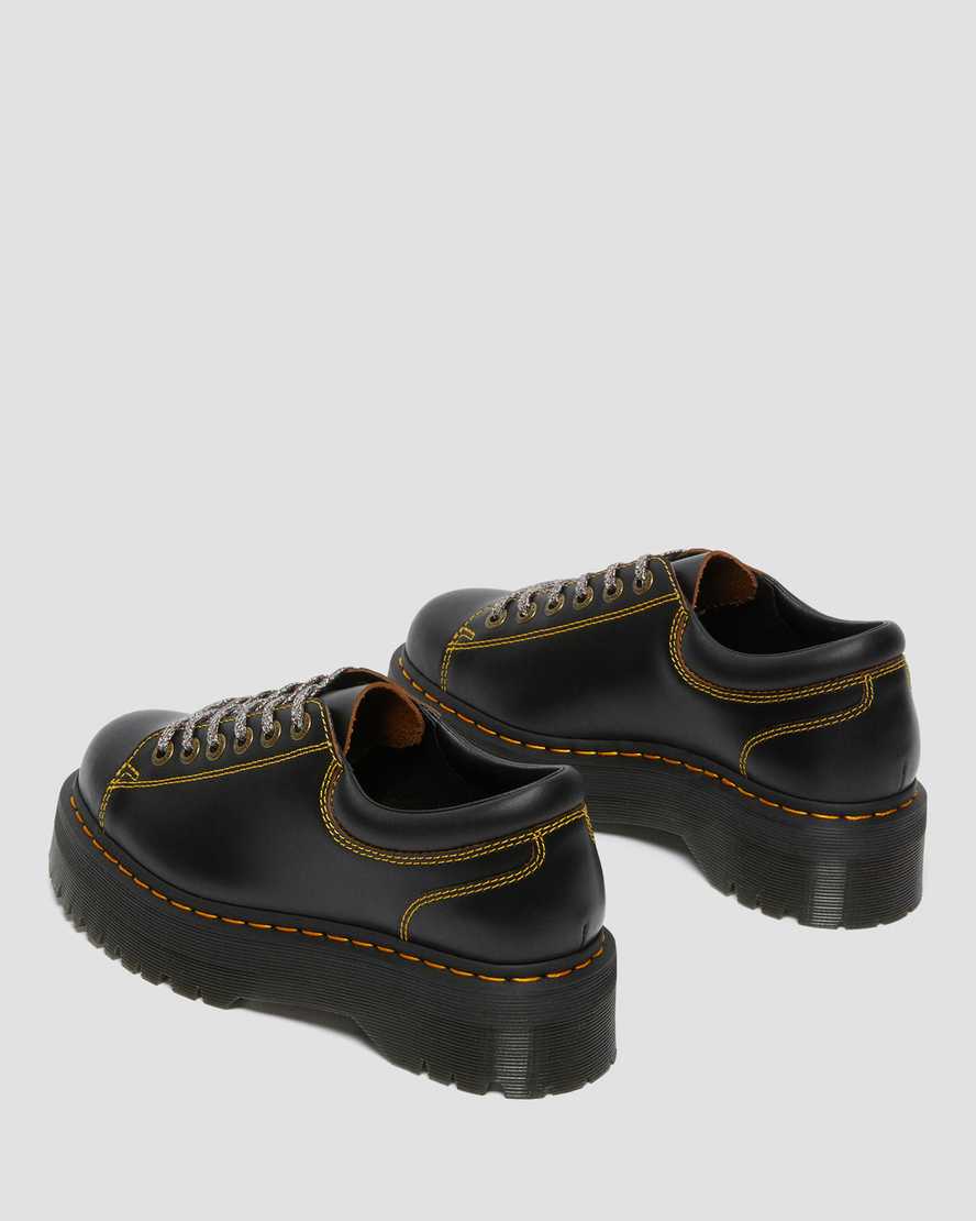 schwarze dr. martens collier schnürschuhe für herren mit plateausohle