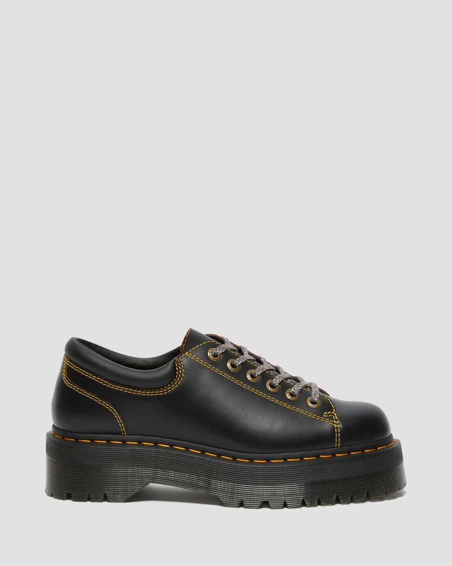 schwarze dr. martens collier schnürschuhe für herren mit plateausohle