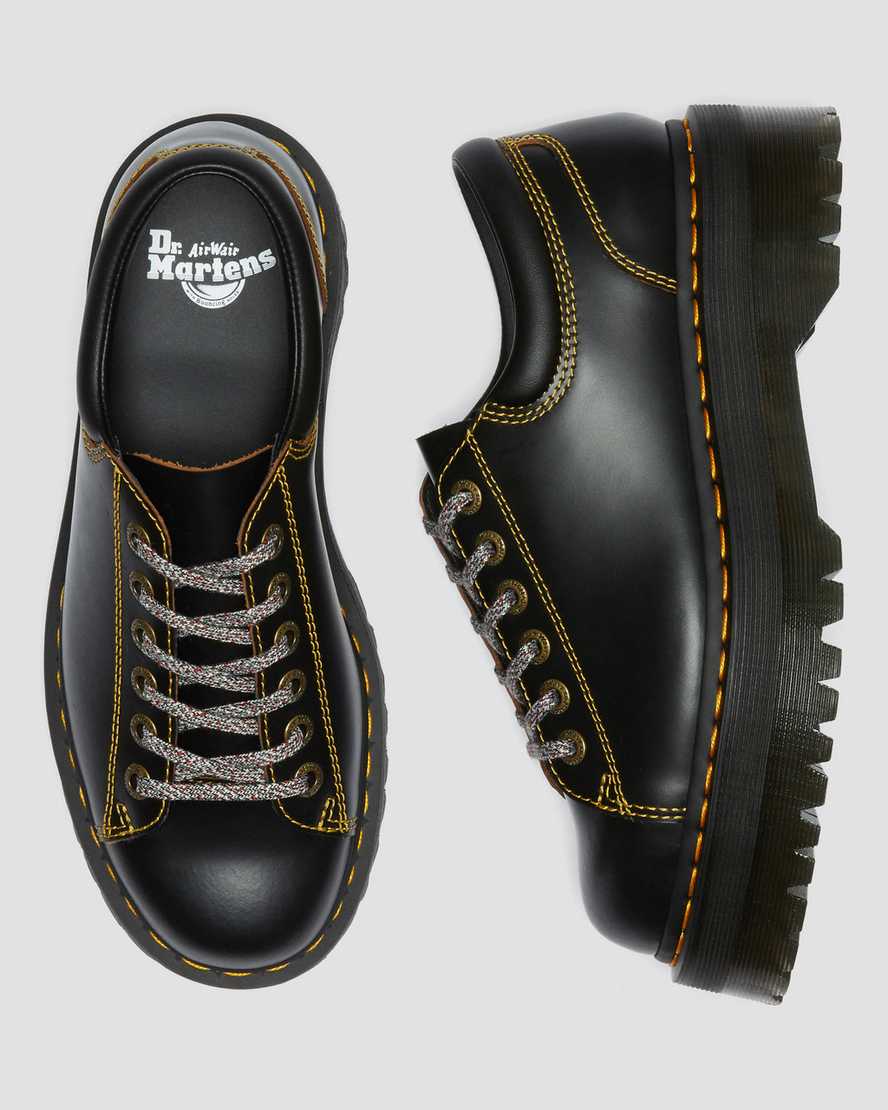 schwarze dr. martens collier schnürschuhe für herren mit plateausohle