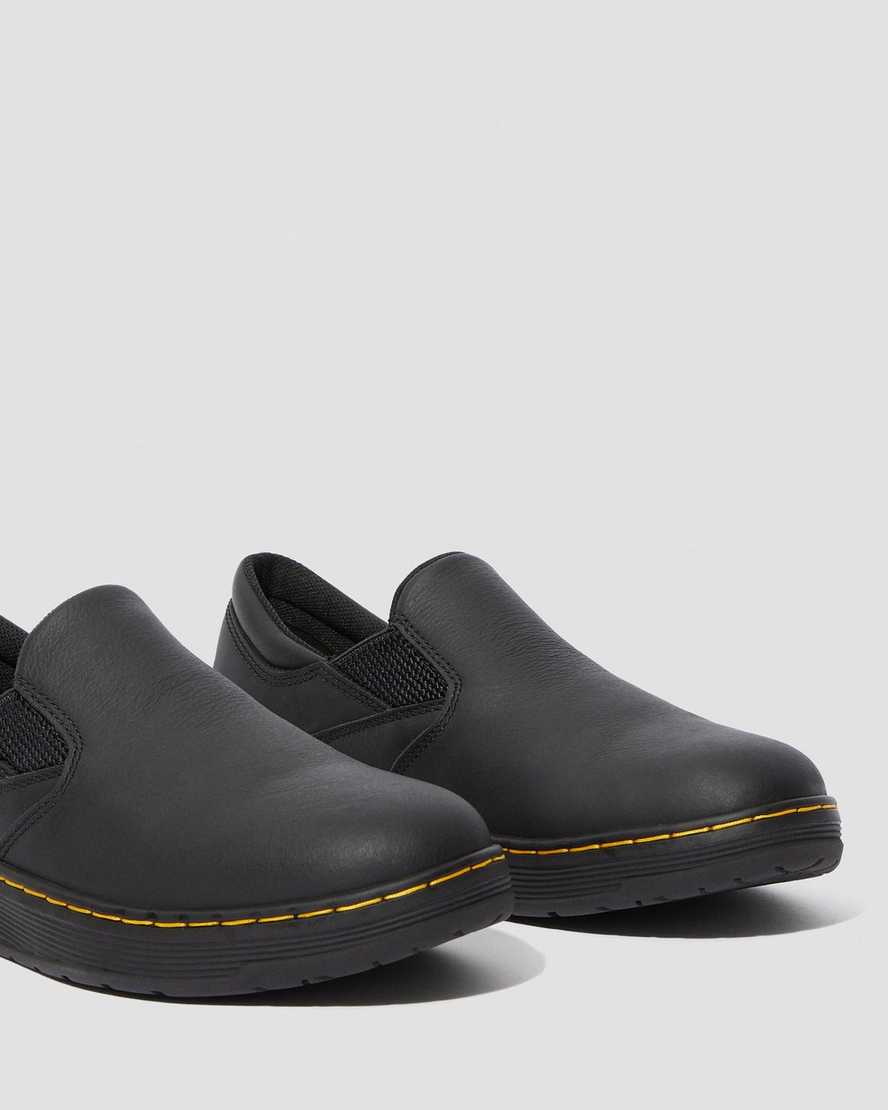 schwarze dr. martens brockley rutschfeste herren-arbeitsschuhe