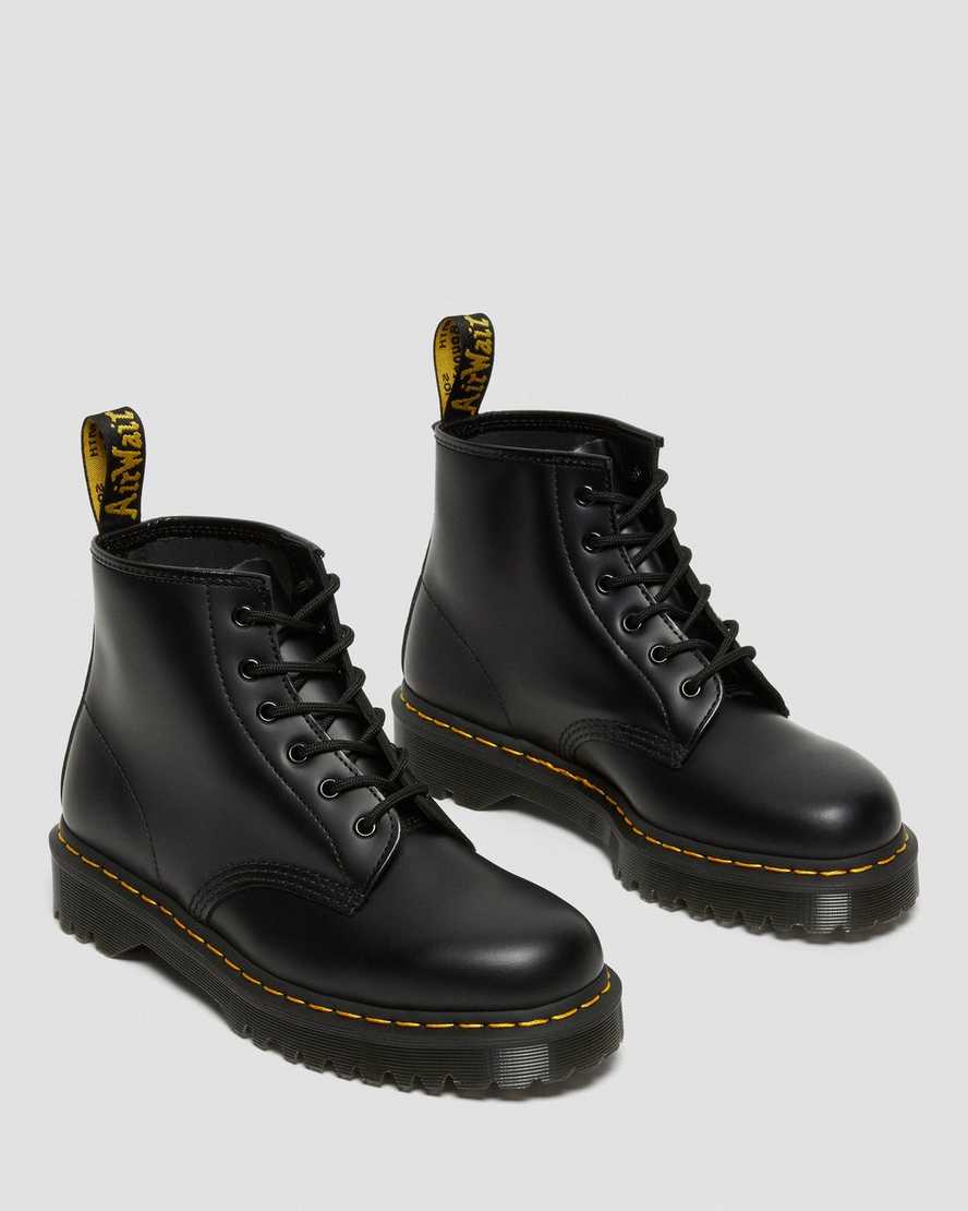 schwarze dr. martens 101 bex smooth damen-ankle-boots
