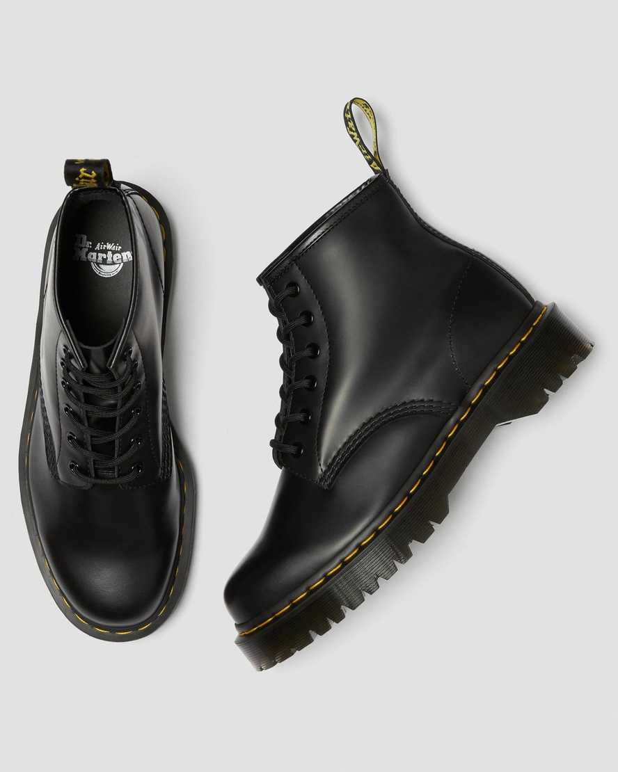 schwarze dr. martens 101 bex smooth damen-ankle-boots