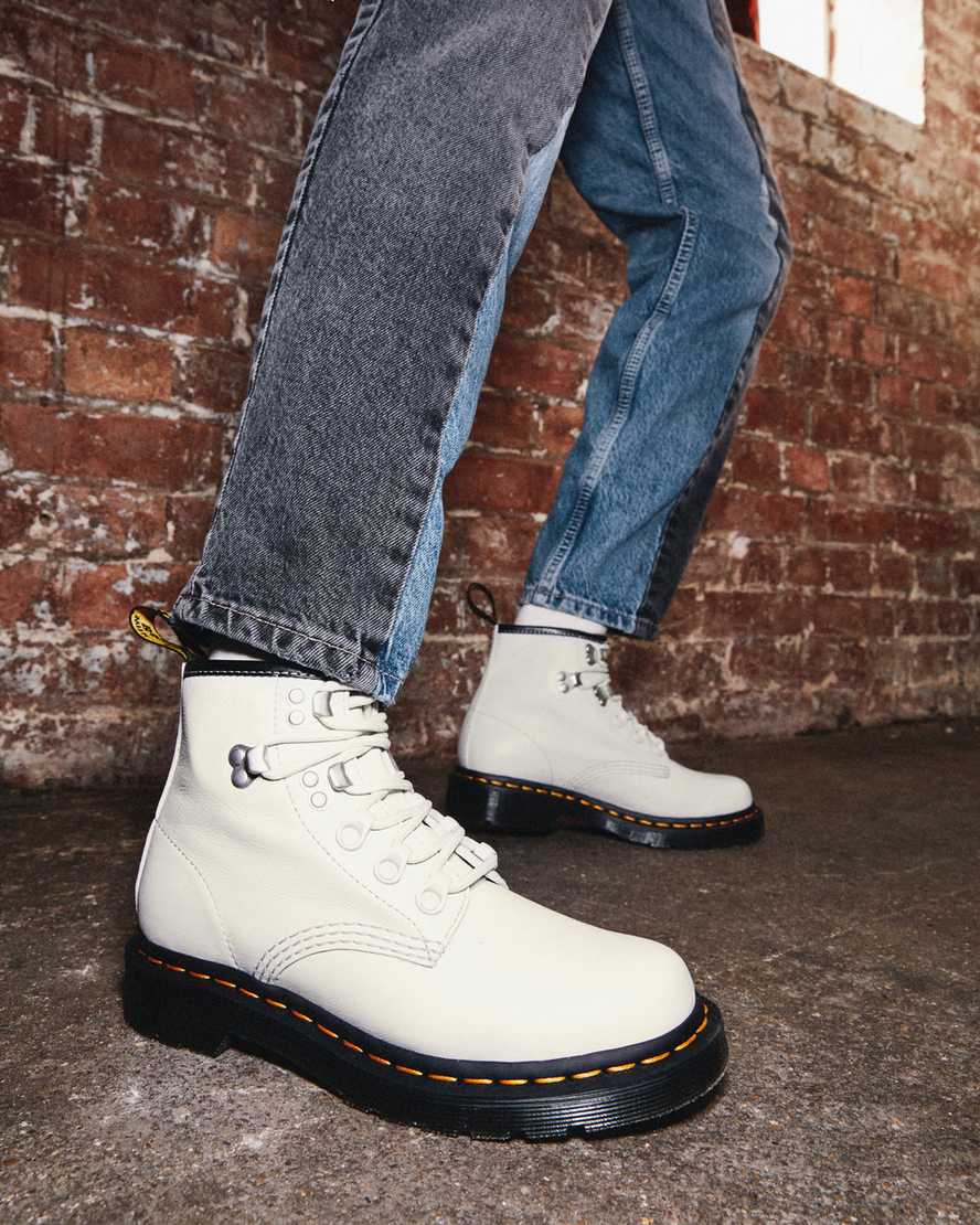 braune dr. martens 101 hardware virginia damen-ankle-boots