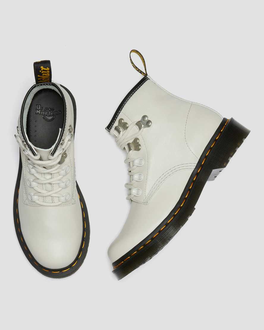 braune dr. martens 101 hardware virginia damen-ankle-boots