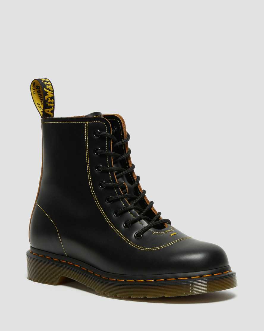 schwarze dr. martens pharamond vintage smooth damen-ankle-boots