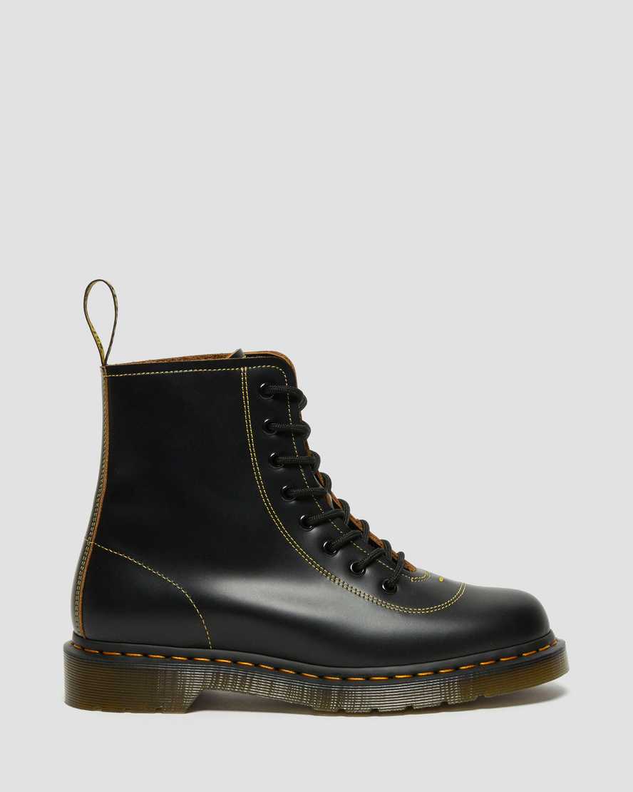 schwarze dr. martens pharamond vintage smooth damen-ankle-boots