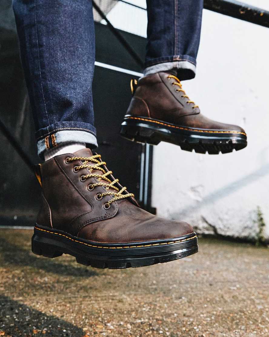 braune dr. martens bonny damen-freizeitstiefel