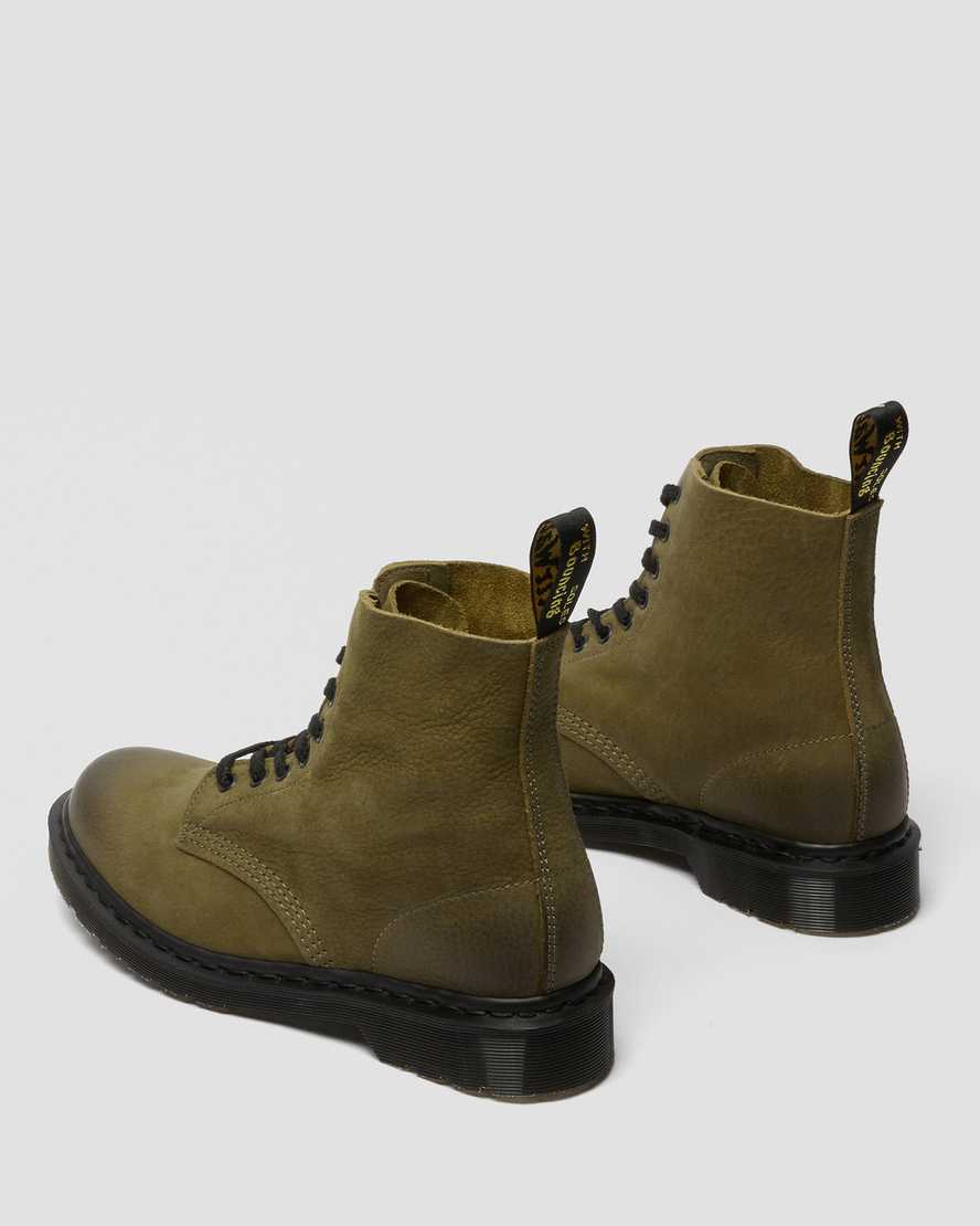 olivgrüne dr. martens 1460 pascal titan damen-freizeitstiefel hergestellt in england