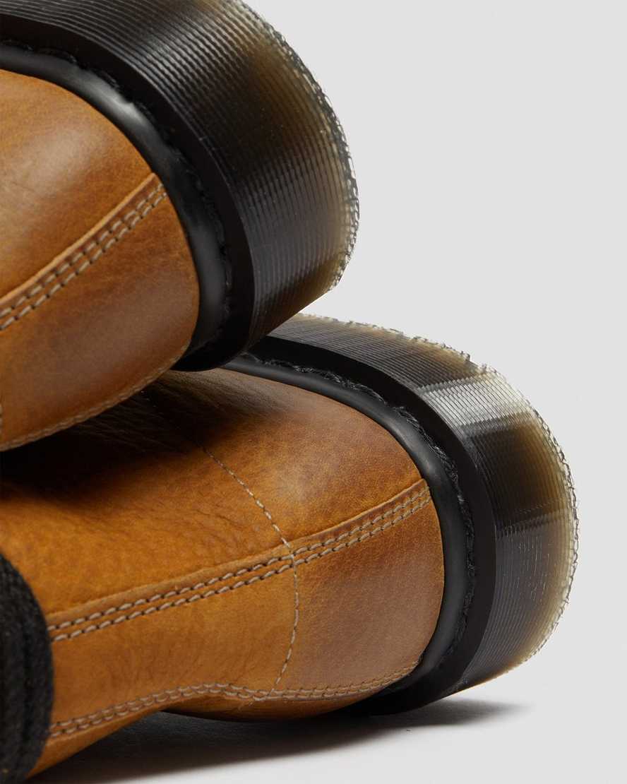 hellbraune dr. martens 1460 pascal titan damen-freizeitstiefel hergestellt in england