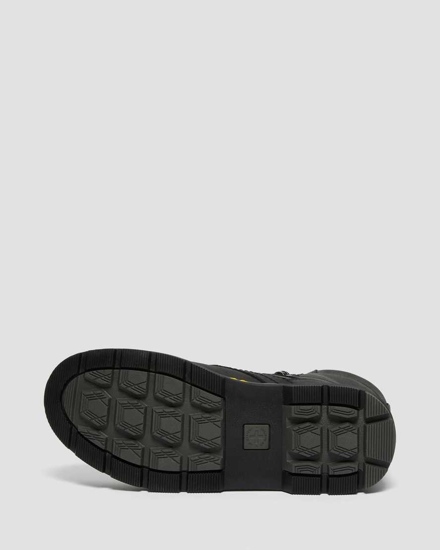 schwarze dr. martens iowa wasserdichte damen-freizeitstiefel aus poly