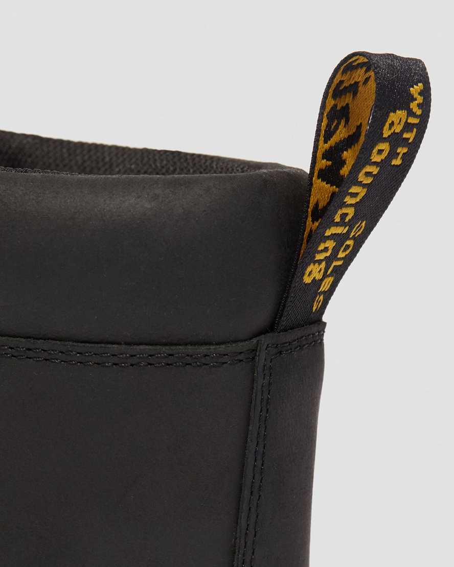 schwarze dr. martens iowa wasserdichte damen-freizeitstiefel aus poly