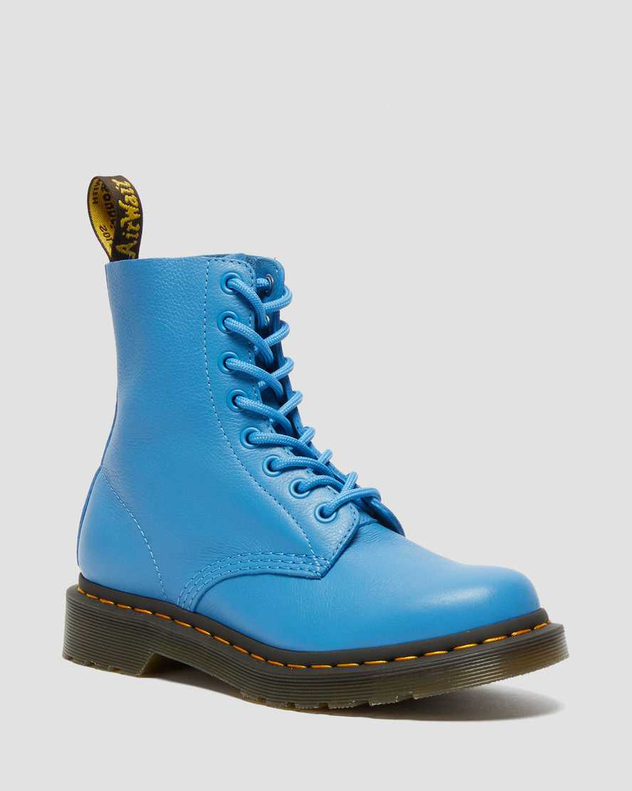 blaue dr. martens 1460 pascal virginia damen-freizeitstiefel