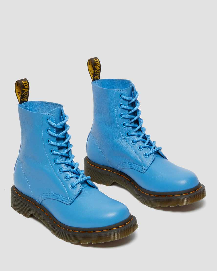 blaue dr. martens 1460 pascal virginia damen-freizeitstiefel