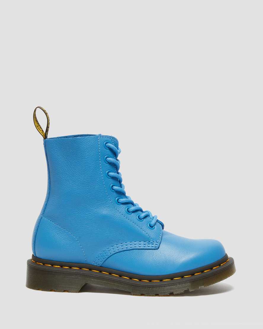 blaue dr. martens 1460 pascal virginia damen-freizeitstiefel