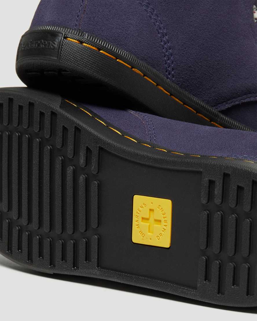 blaue dr. martens sheridan damen-freizeitstiefel