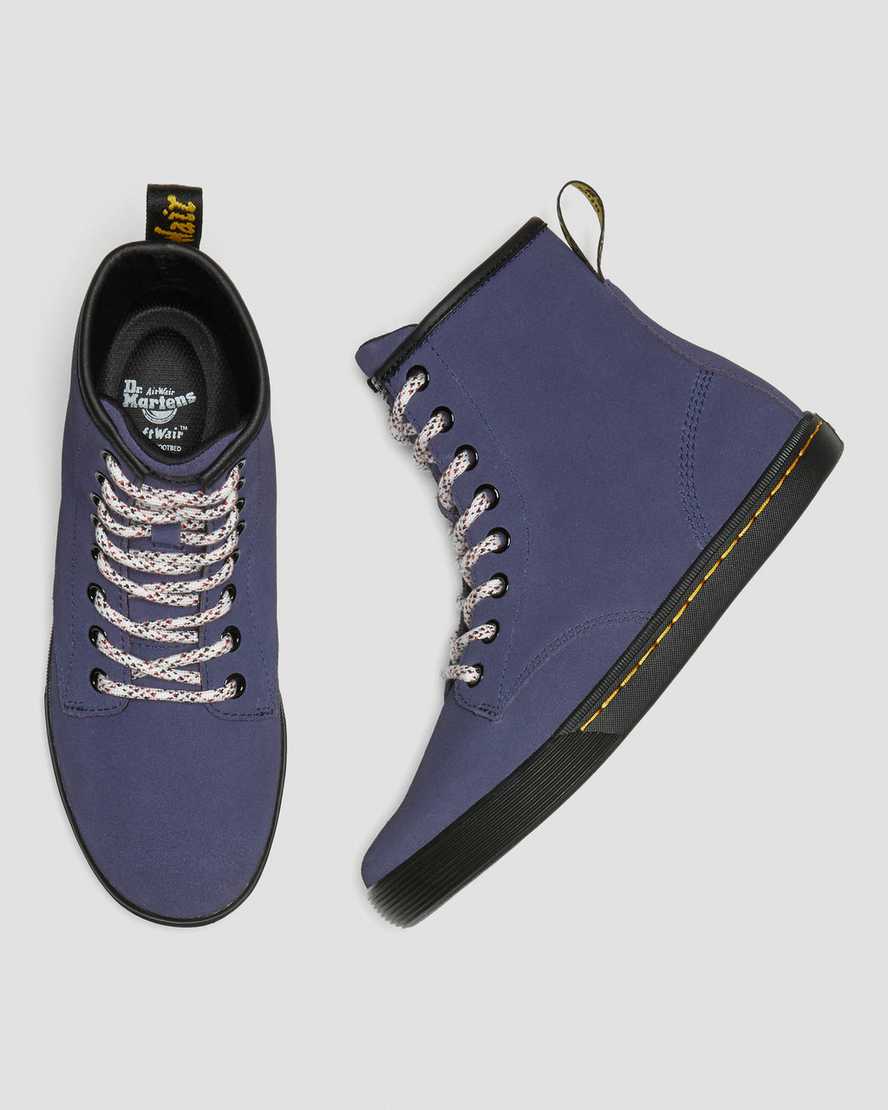 blaue dr. martens sheridan damen-freizeitstiefel