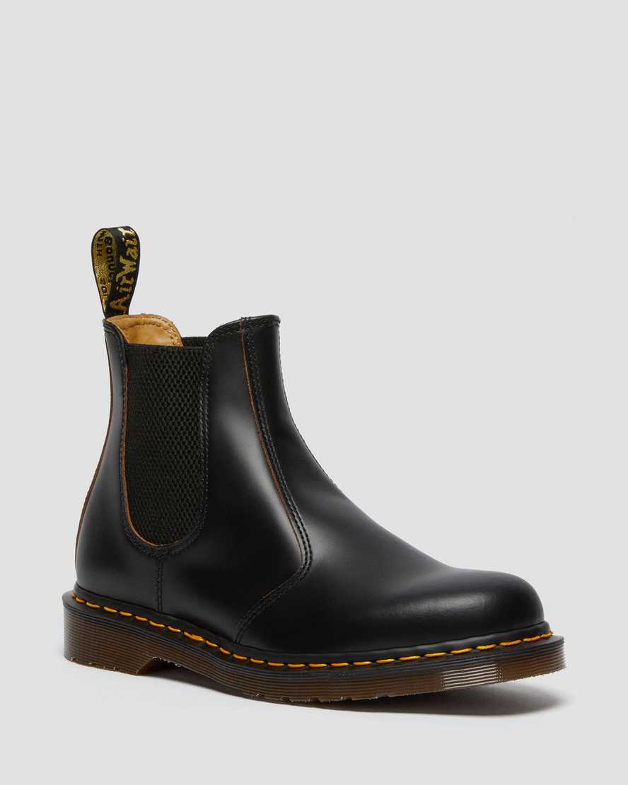 schwarze dr. martens 2976 vintage chelsea boots für damen hergestellt in england