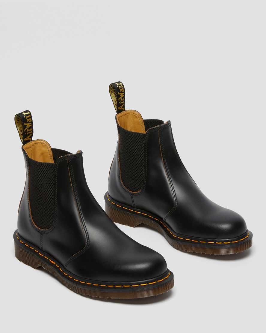 schwarze dr. martens 2976 vintage chelsea boots für damen hergestellt in england