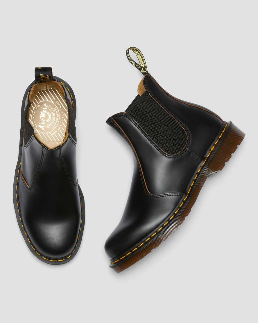 schwarze dr. martens 2976 vintage chelsea boots für damen hergestellt in england