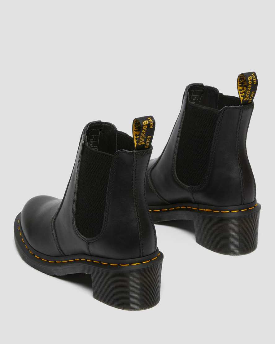 schwarze dr. martens cadence chelsea boots mit absatz für damen