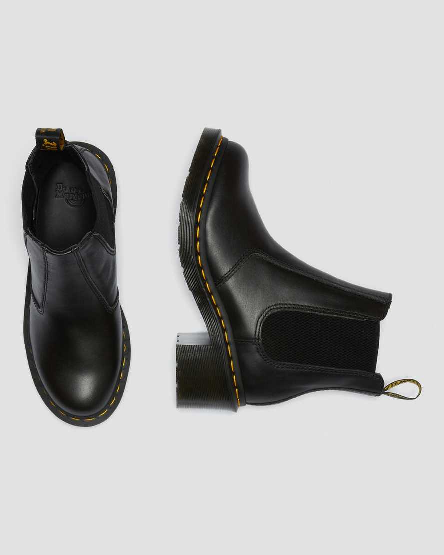 schwarze dr. martens cadence chelsea boots mit absatz für damen